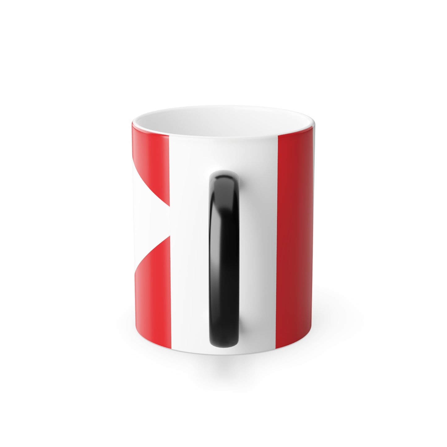 Abstract Play Mug Red/White 'Heat Changing'