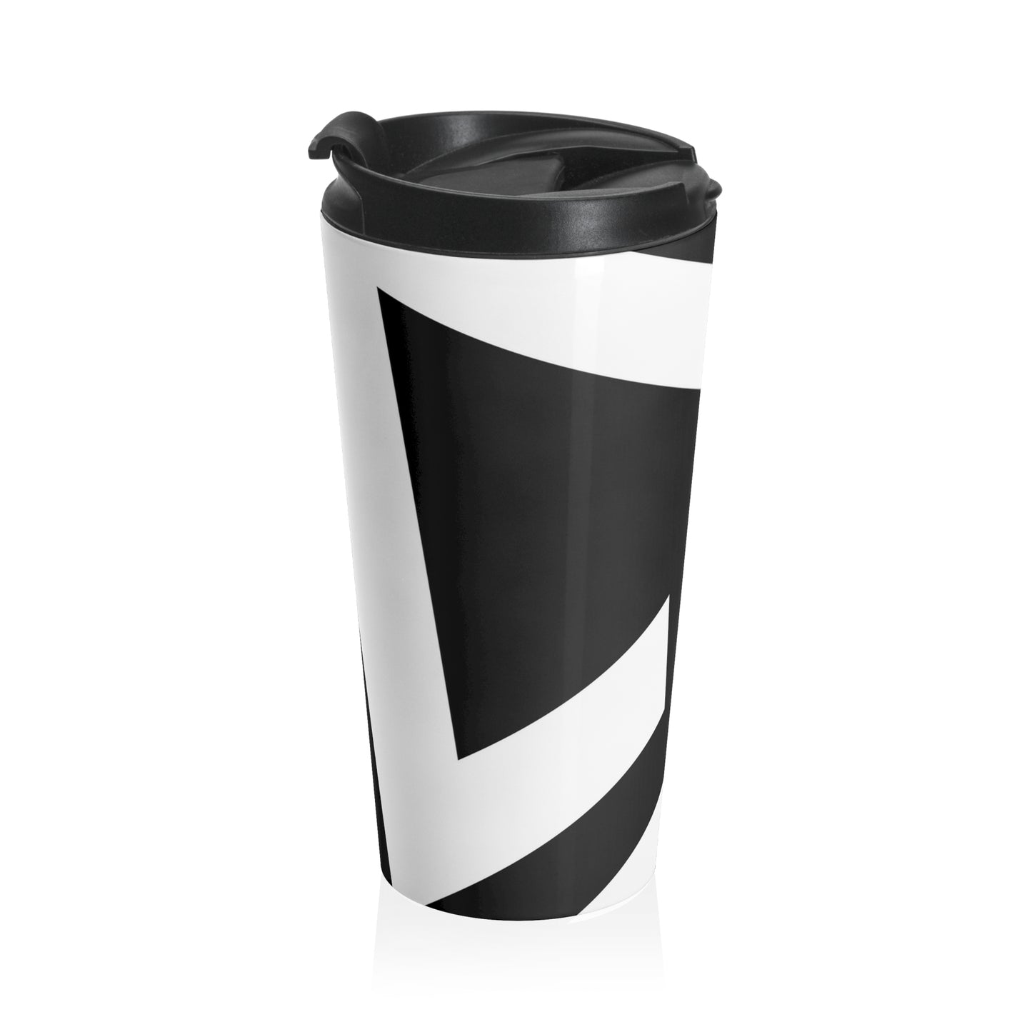 Abstract Play Stainless Steel Travel Mug Black/White