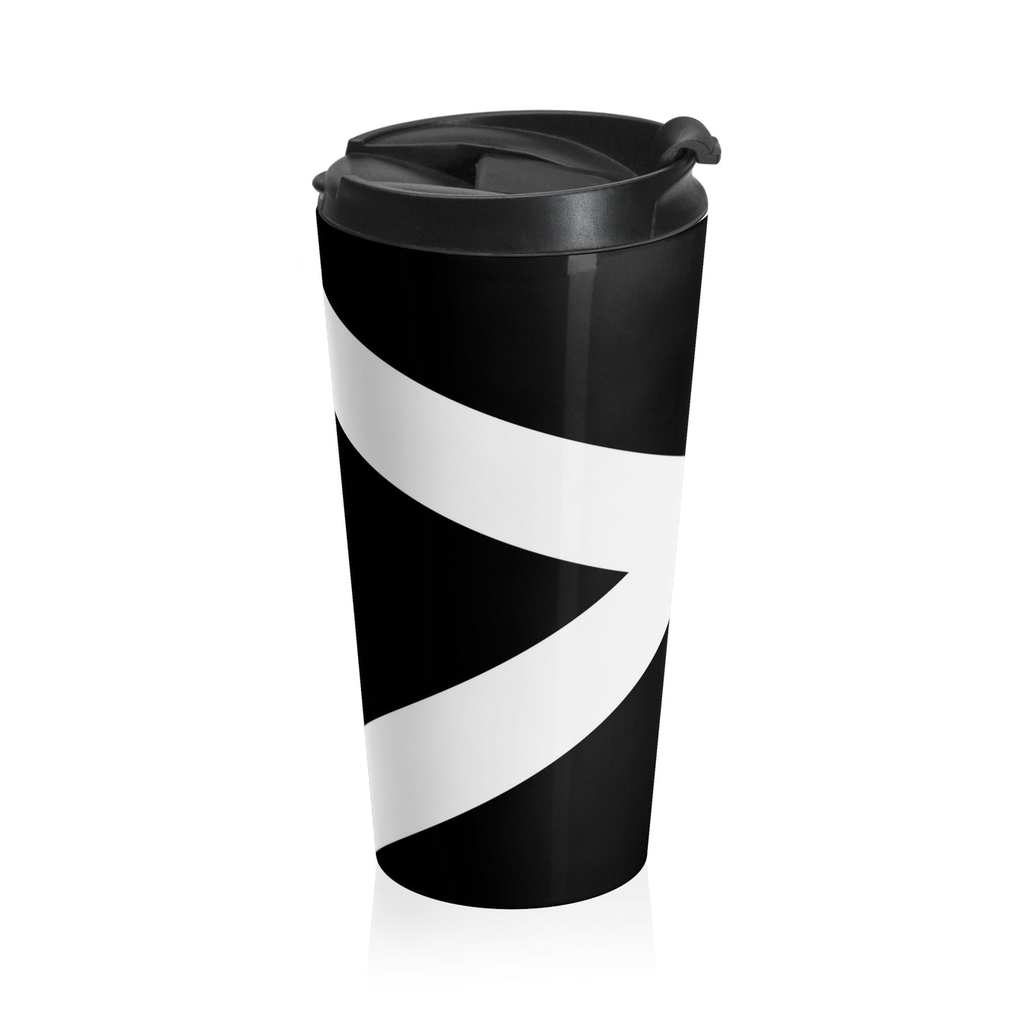 Abstract Play Stainless Steel Travel Mug Black/White