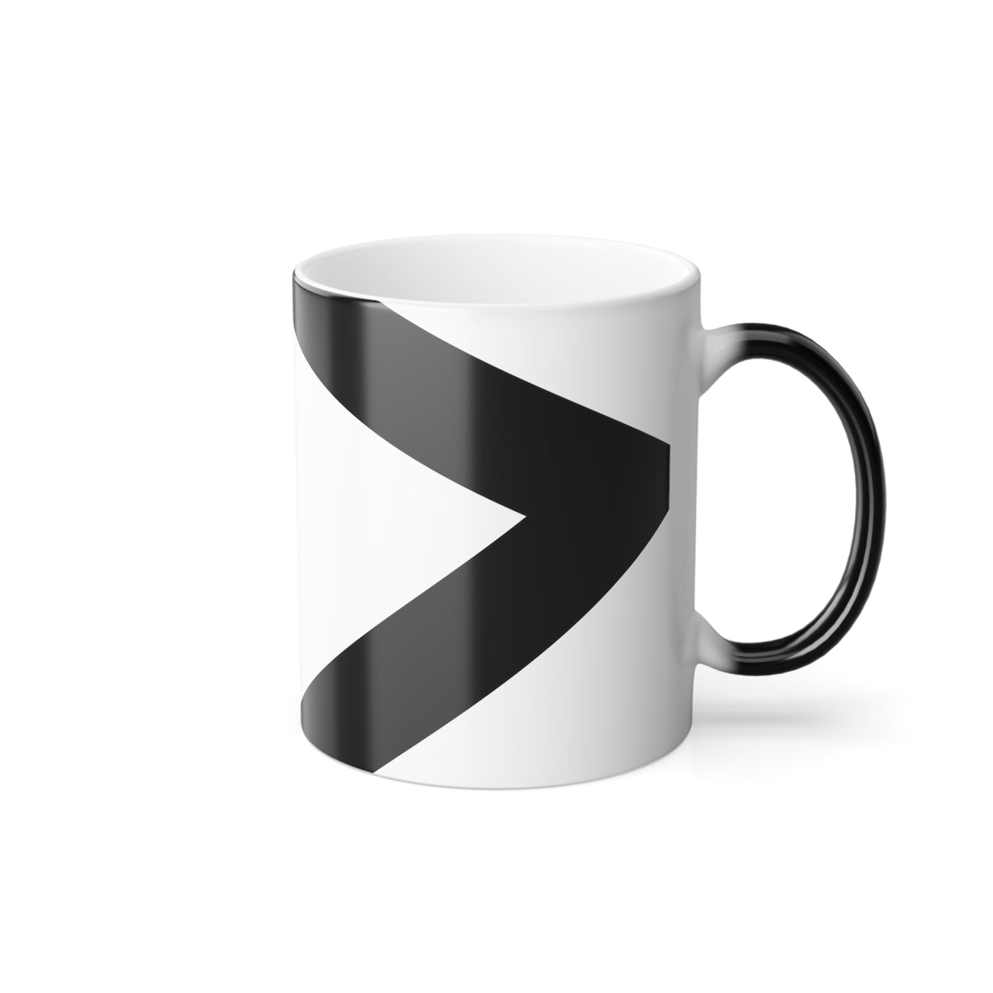 Abstract Play Mug White/Black 'Heat Changing'