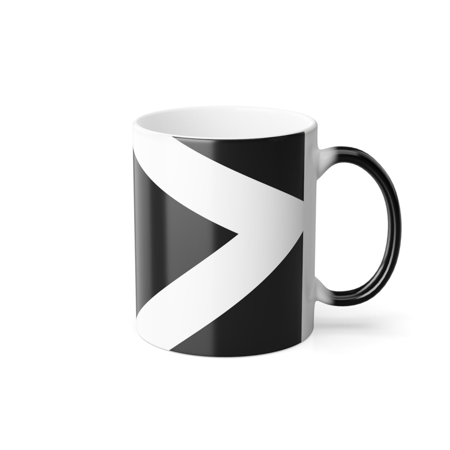 Abstract Play Mug Black/White 'Heat Changing'