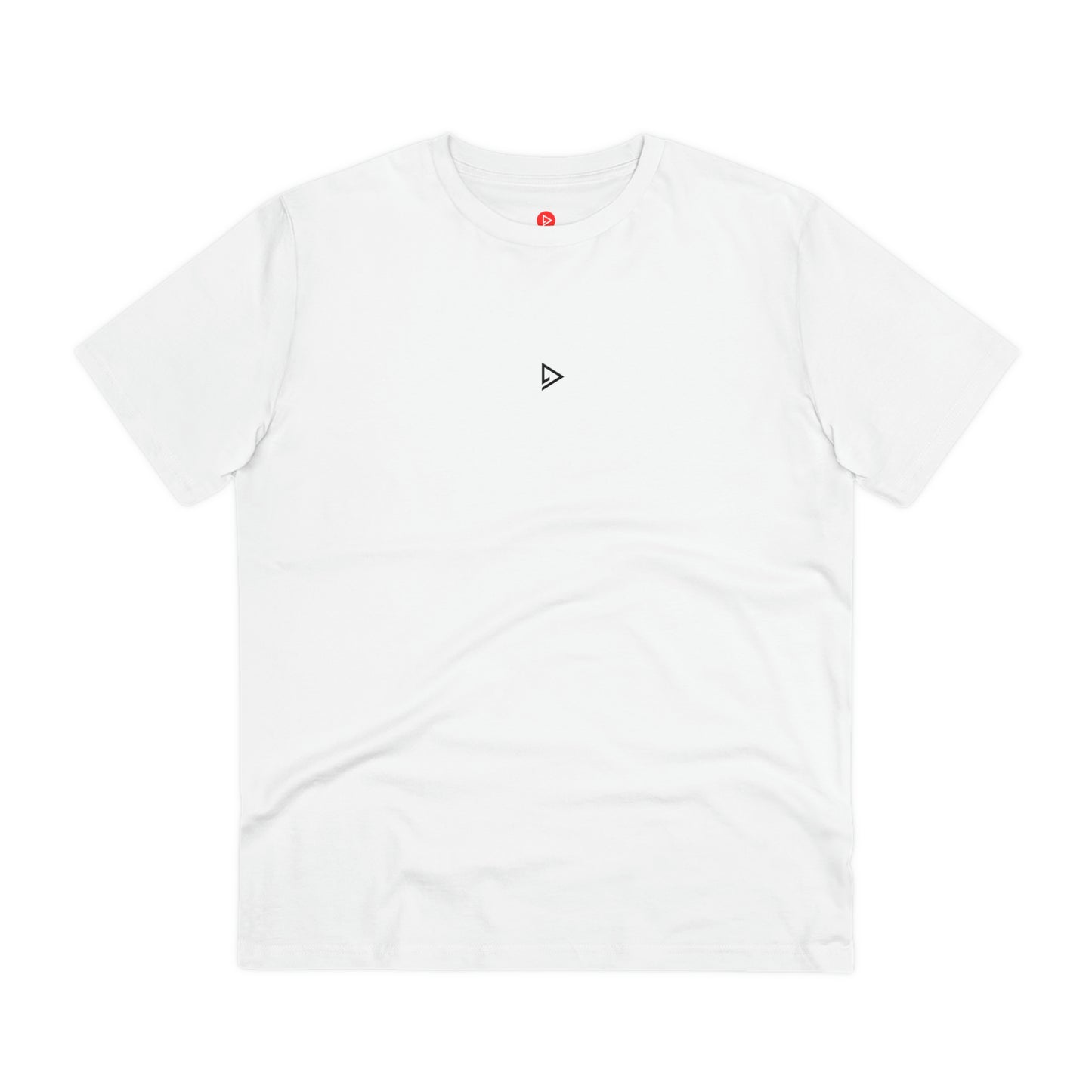 Minimal White Tee - Centered Logo