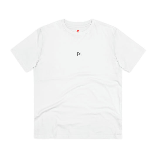 Minimal White Tee - Centered Logo