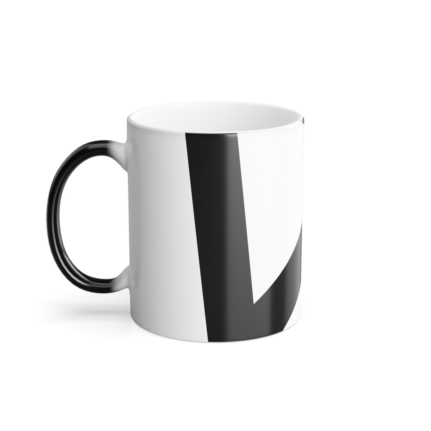 Abstract Play Mug White/Black 'Heat Changing'