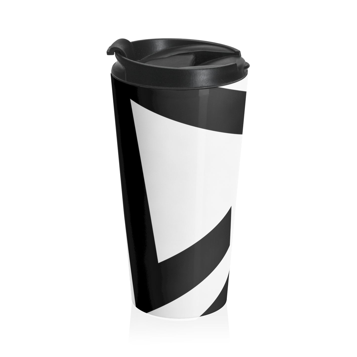 Abstract Play Stainless Steel Travel Mug White/Black