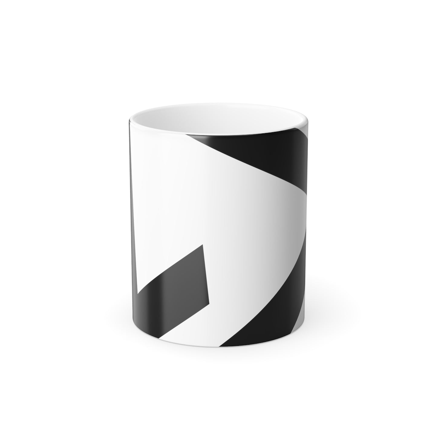 Abstract Play Mug White/Black 'Heat Changing'