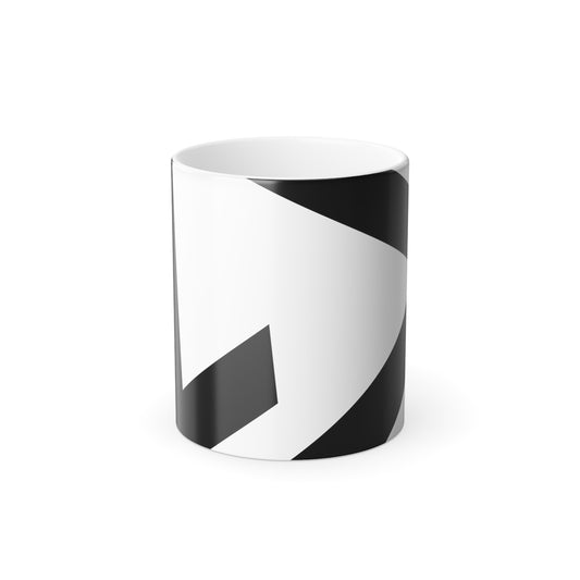 Abstract Play Mug White/Black 'Heat Changing'