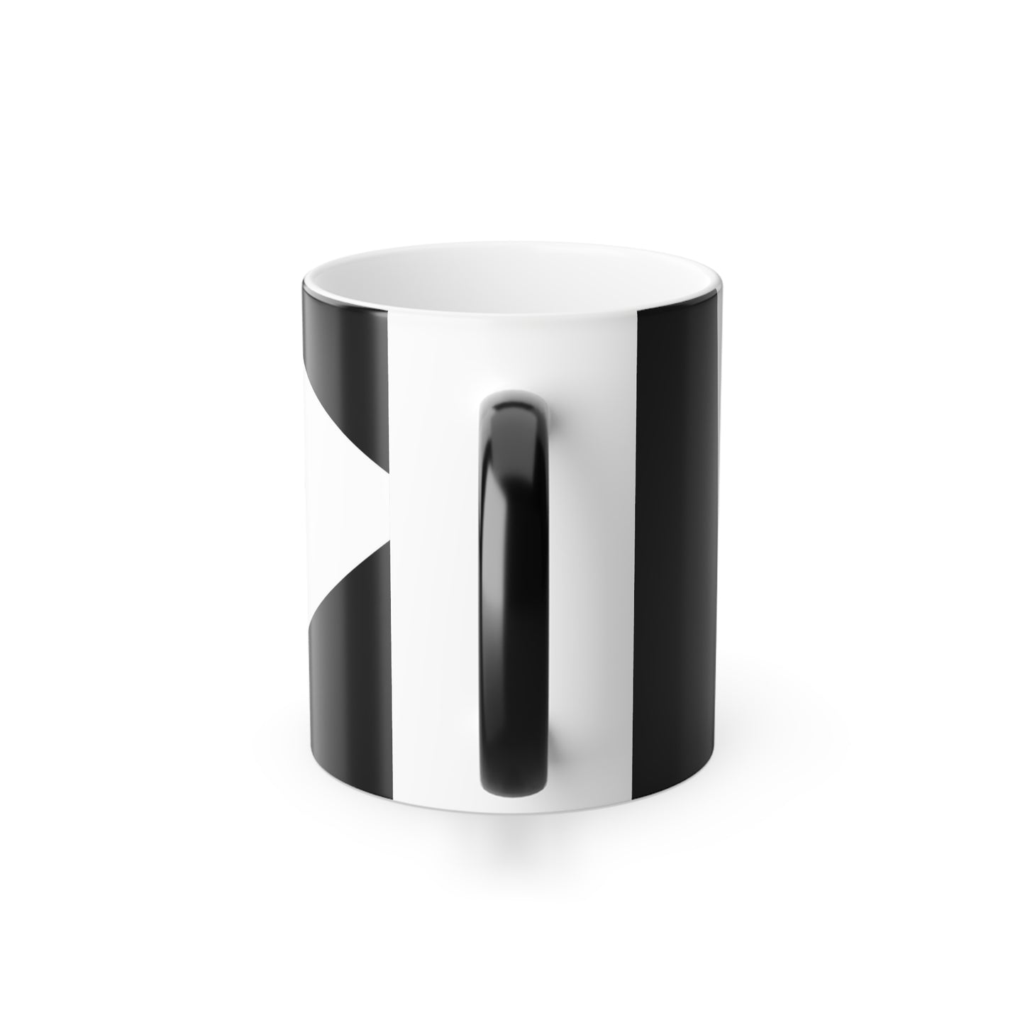 Abstract Play Mug Black/White 'Heat Changing'