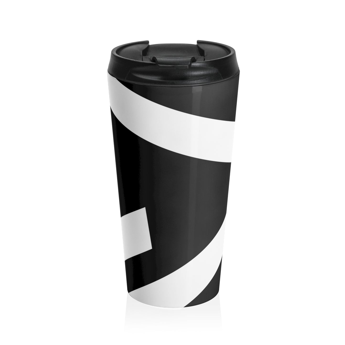 Abstract Play Stainless Steel Travel Mug Black/White